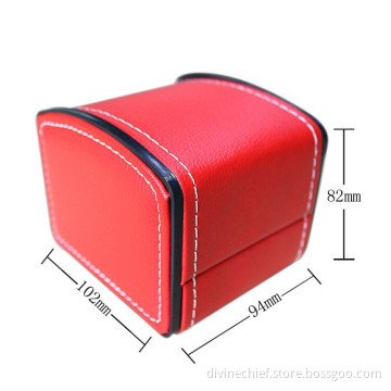 Very Nice Red PU Leather Gift Box Packaging For Watch